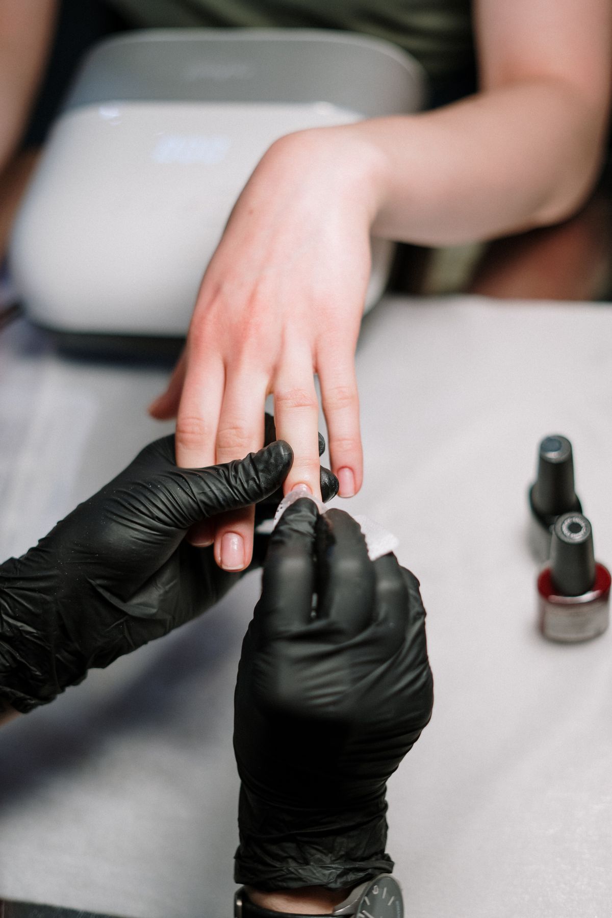 Detailed manicure work at Ana & Liu Nails Studio